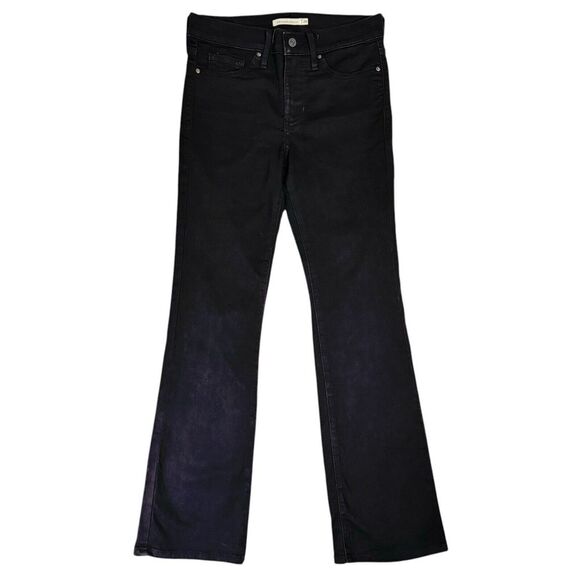 Levi's 315 Shaping Bootcut Jeans Size 28 Black Mid Rise Stretch Western Boho - Picture 2 of 14